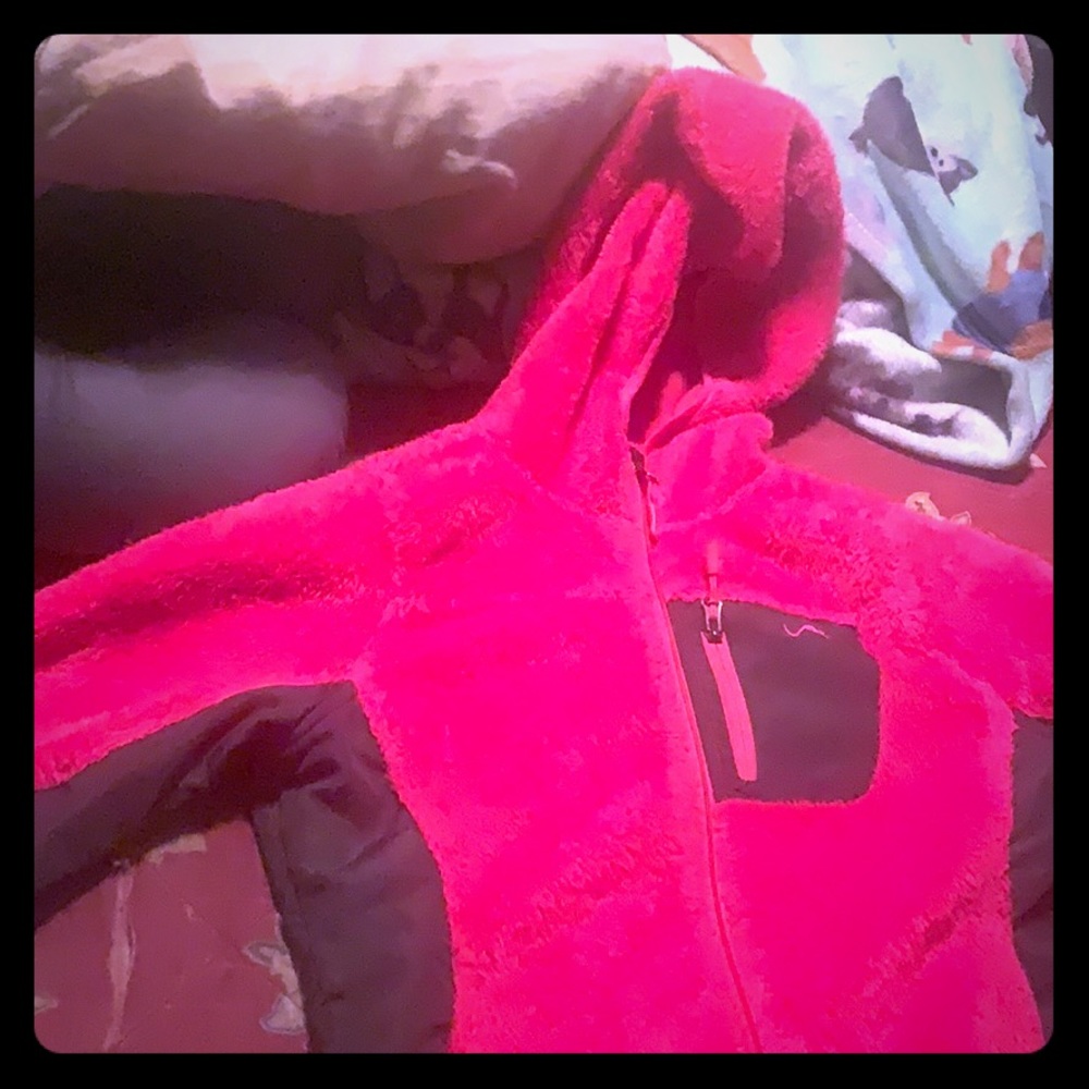 Pink fleece jacket